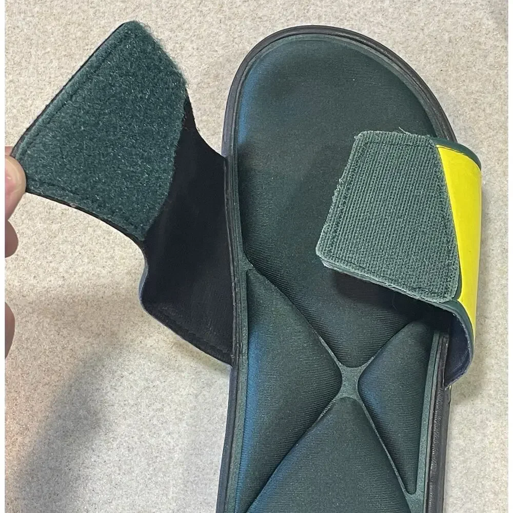 Oregon Ducks Cushioned Slide Sandals Adjustable Men’s Size XL 13-14 -Comfortable